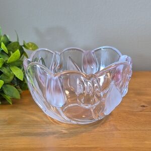 MIKASA Vintage Tivoli Pink Tulip Crystal Bowl